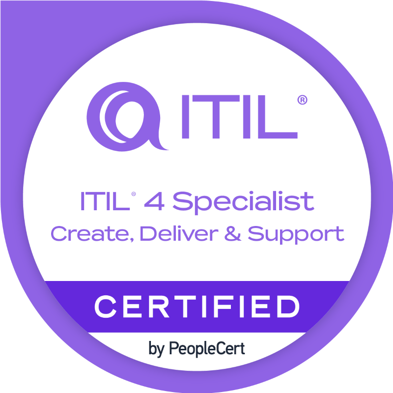 ITIL 4 Specialist Create, Deliver & Support