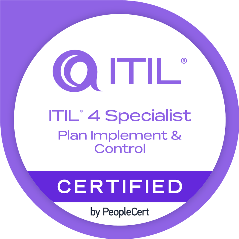 ITIL 4 Specialist: Plan, Implement and Control logo